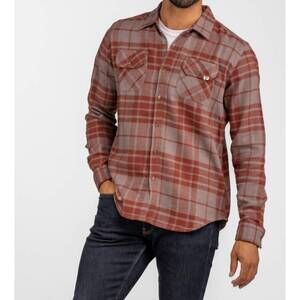 NEW LIV mason flannel shirt in mahogany falcon